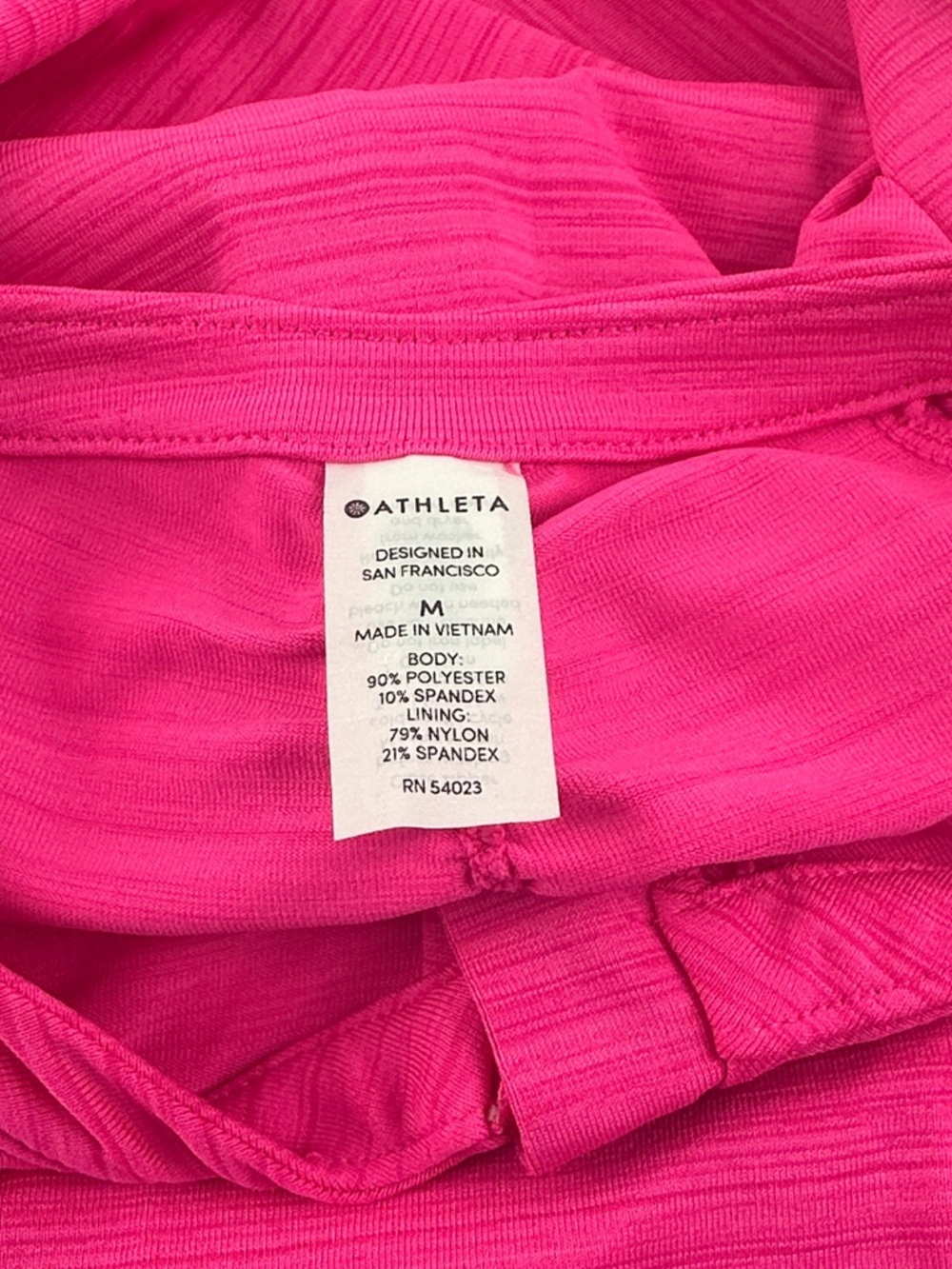 Athleta Bright Pink Short Sleeve Active Top Size Medium - Picture 4 of 8
